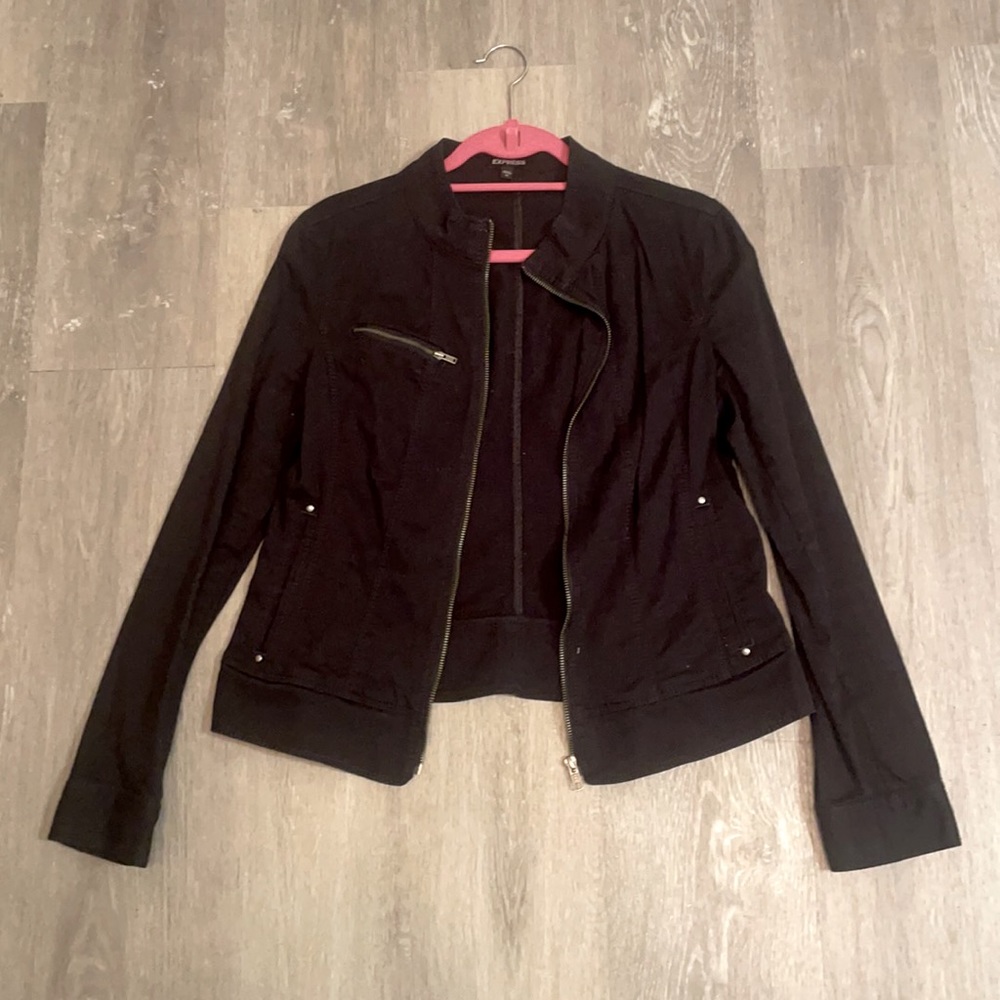 Black moto jacket from express